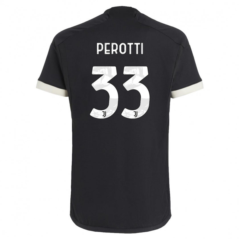Kandiny Lapset Clemente Perotti #33 Musta Kolmas Sarja 2023/24 Lyhythihainen Paita T-Paita