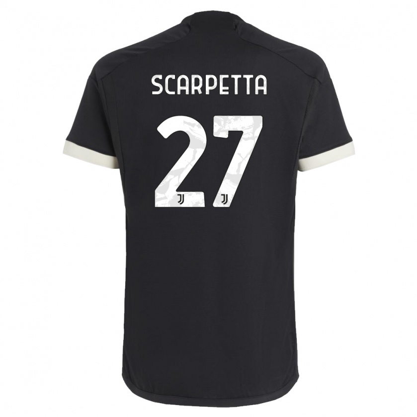 Kandiny Lapset Jacopo Scarpetta #27 Musta Kolmas Sarja 2023/24 Lyhythihainen Paita T-Paita