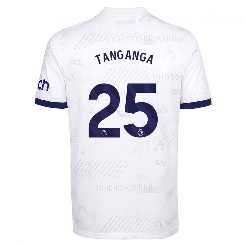 Kandiny Miesten Japhet Tanganga #25 Valkoinen Kotipaita 2023/24 Lyhythihainen Paita T-Paita