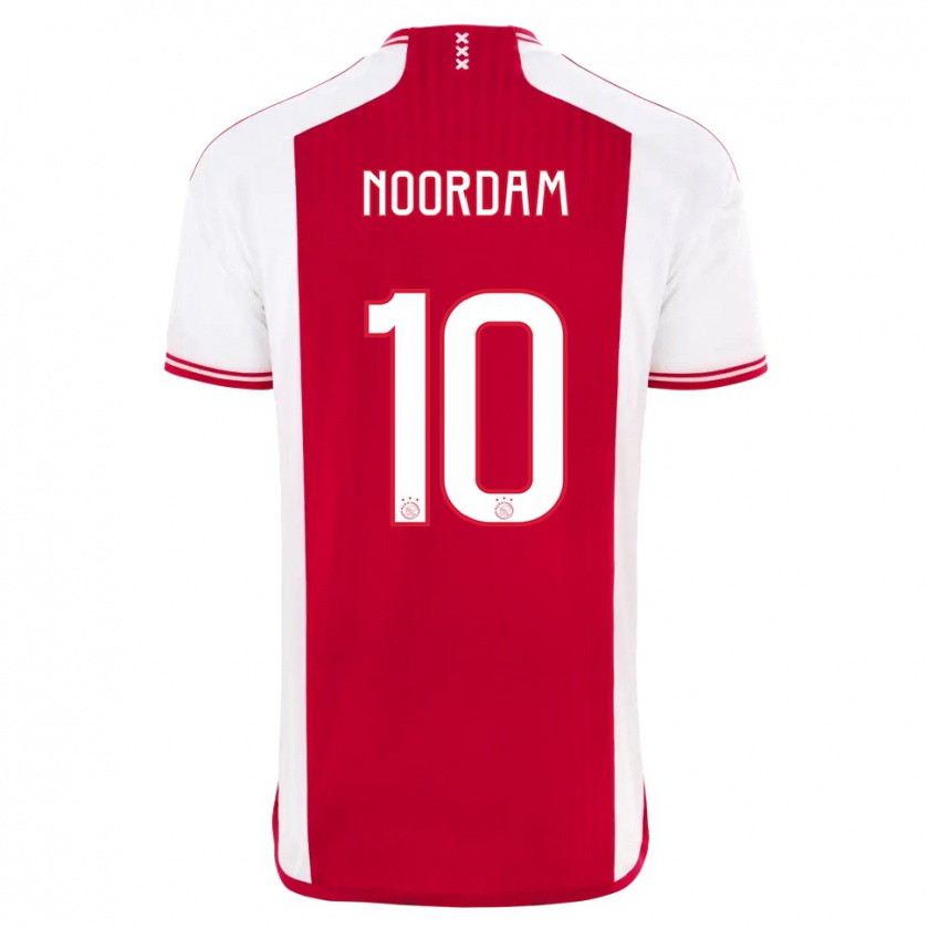 Kandiny Miesten Nadine Noordam #10 Punainen Valkoinen Kotipaita 2023/24 Lyhythihainen Paita T-Paita