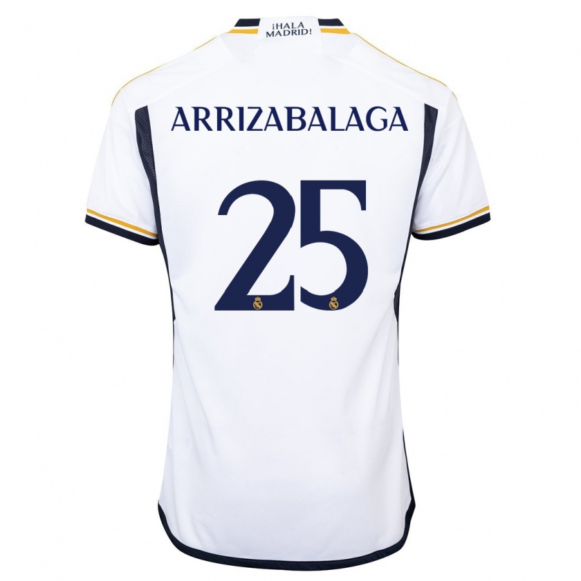 Kandiny Miesten Kepa Arrizabalaga #25 Valkoinen Kotipaita 2023/24 Lyhythihainen Paita T-Paita