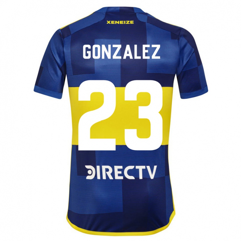 Kandiny Miesten Diego González #23 Tummansininen Keltainen Kotipaita 2023/24 Lyhythihainen Paita T-Paita