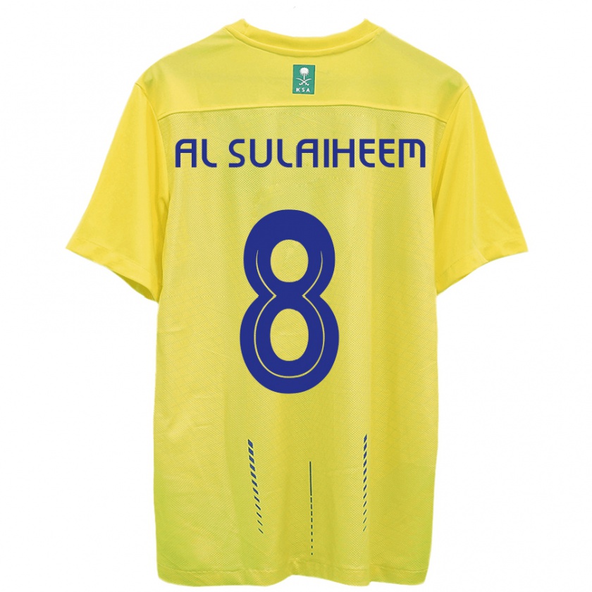 Kandiny Miesten Abdulmajeed Al-Sulaiheem #8 Keltainen Kotipaita 2023/24 Lyhythihainen Paita T-Paita