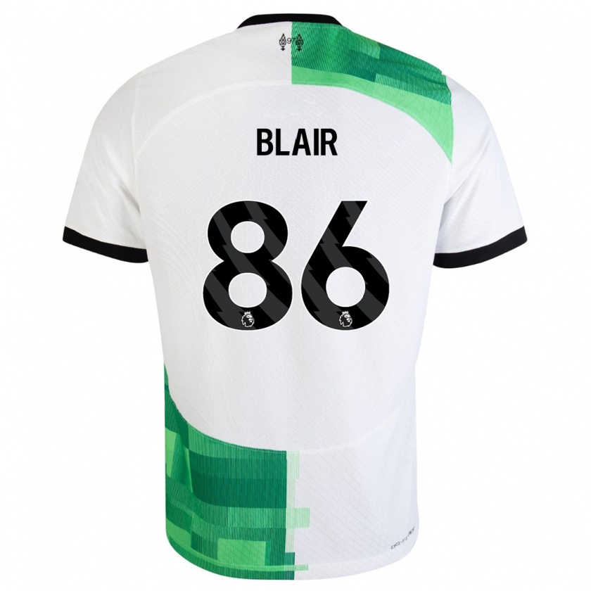 Kandiny Miesten Harvey Blair #86 Valkoinen Vihreä Vieraspaita 2023/24 Lyhythihainen Paita T-Paita