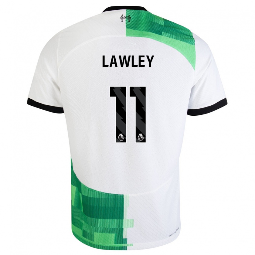 Kandiny Miesten Melissa Lawley #11 Valkoinen Vihreä Vieraspaita 2023/24 Lyhythihainen Paita T-Paita