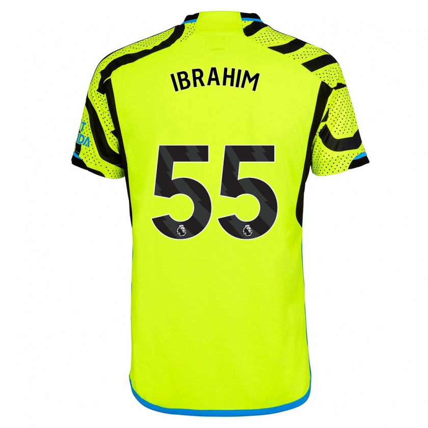 Kandiny Miesten Bradley Ibrahim #55 Keltainen Vieraspaita 2023/24 Lyhythihainen Paita T-Paita