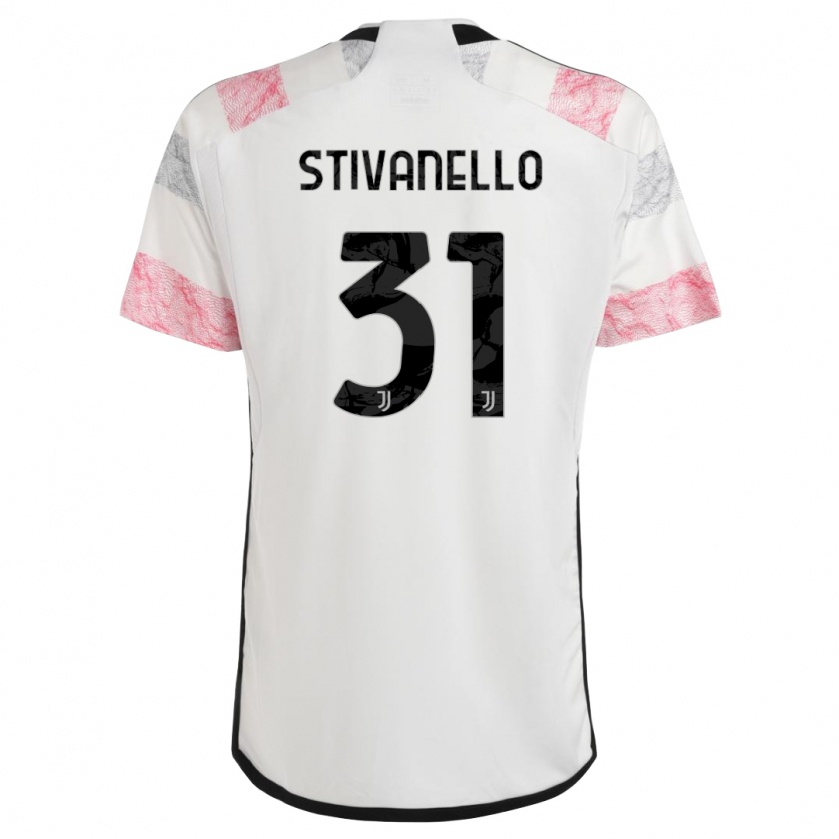 Kandiny Miesten Riccardo Stivanello #31 Valkoinen Pinkki Vieraspaita 2023/24 Lyhythihainen Paita T-Paita
