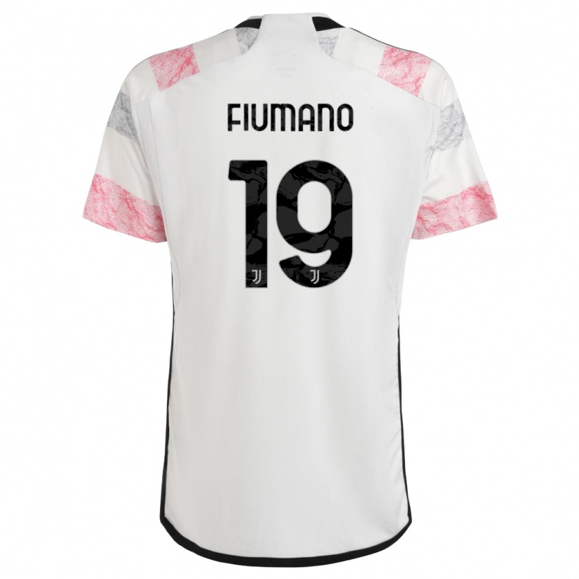 Kandiny Miesten Filippo Fiumano #19 Valkoinen Pinkki Vieraspaita 2023/24 Lyhythihainen Paita T-Paita