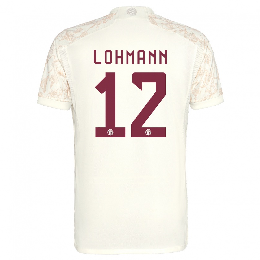 Kandiny Miesten Sydney Lohmann #12 Luonnonvalkoinen Kolmas Sarja 2023/24 Lyhythihainen Paita T-Paita