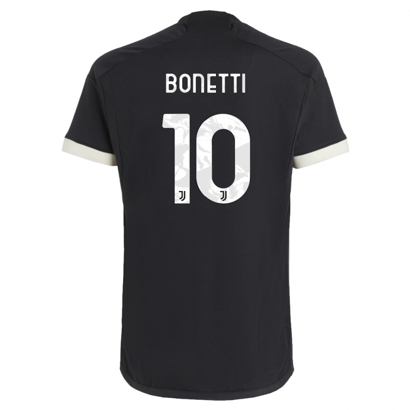Kandiny Miesten Andrea Bonetti #10 Musta Kolmas Sarja 2023/24 Lyhythihainen Paita T-Paita