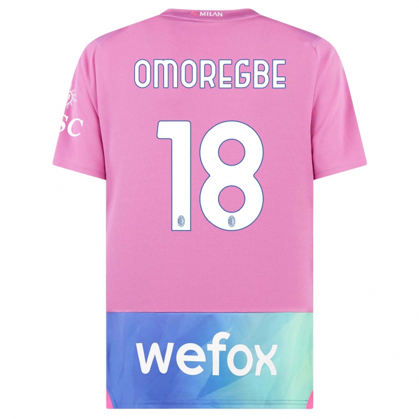 Kandiny Miesten Bob Murphy Omoregbe #18 Vaaleanpunainen Violetti Kolmas Sarja 2023/24 Lyhythihainen Paita T-Paita