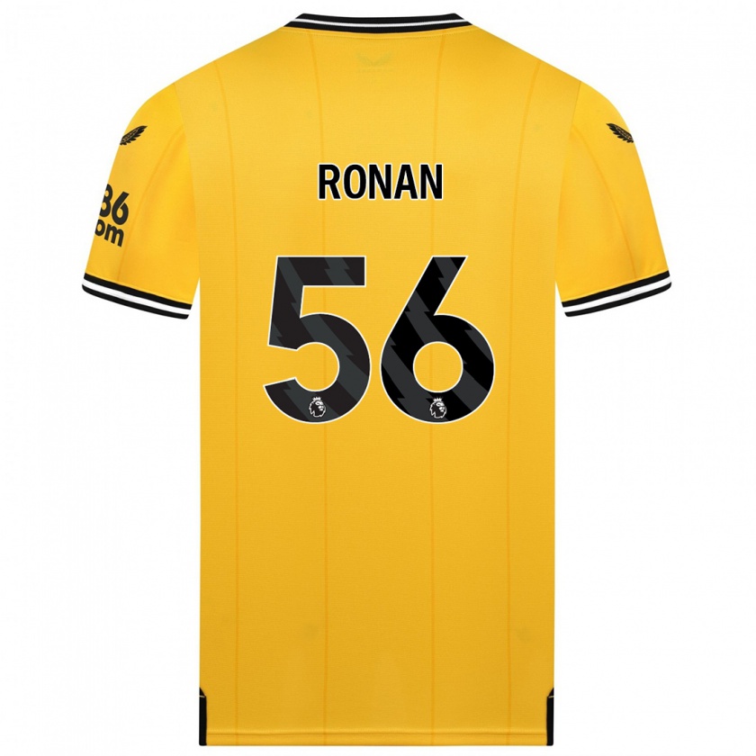 Kandiny Naisten Connor Ronan #56 Keltainen Kotipaita 2023/24 Lyhythihainen Paita T-Paita