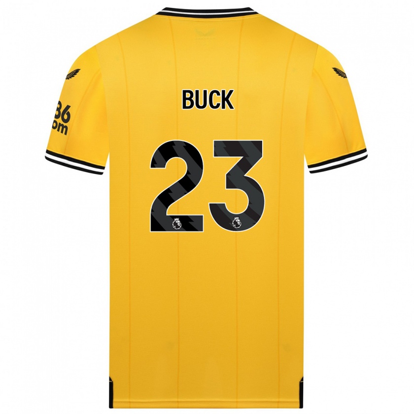 Kandiny Naisten Alex Buck #23 Keltainen Kotipaita 2023/24 Lyhythihainen Paita T-Paita