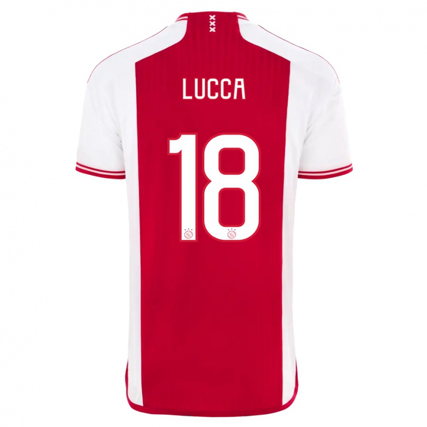 Kandiny Naisten Lorenzo Lucca #18 Punainen Valkoinen Kotipaita 2023/24 Lyhythihainen Paita T-Paita