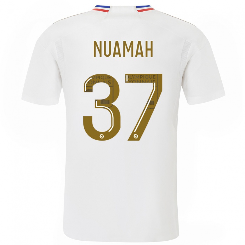 Kandiny Naisten Ernest Nuamah #37 Valkoinen Kotipaita 2023/24 Lyhythihainen Paita T-Paita