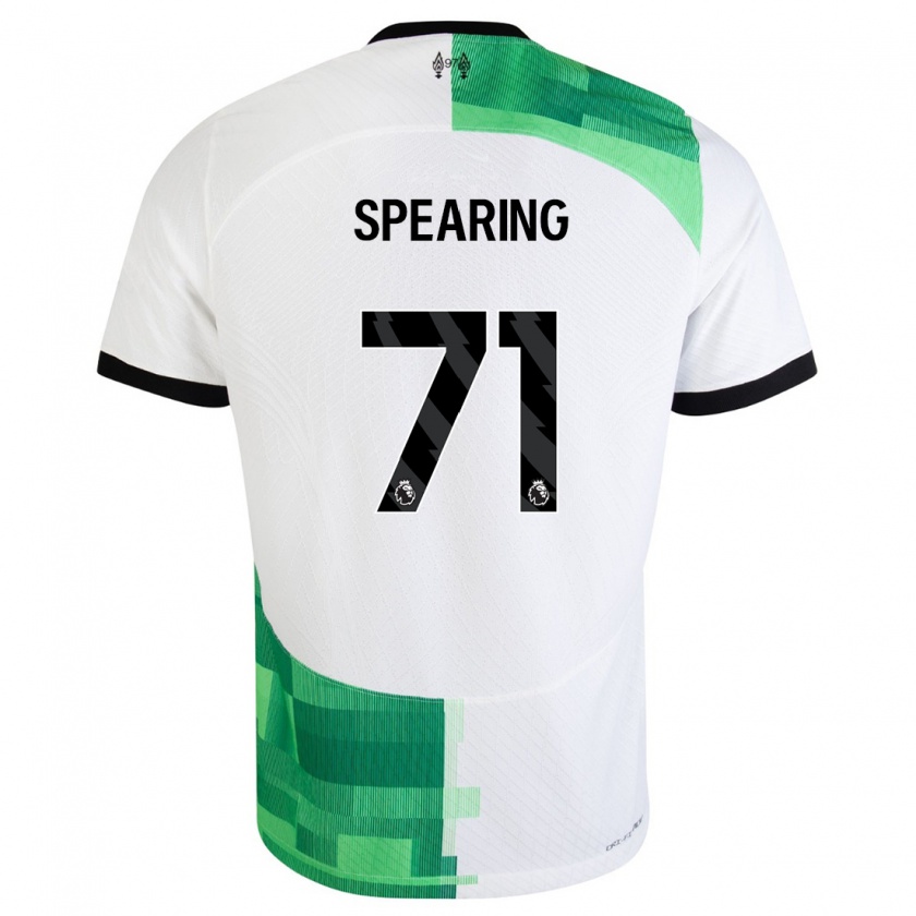 Kandiny Naisten Jay Spearing #71 Valkoinen Vihreä Vieraspaita 2023/24 Lyhythihainen Paita T-Paita
