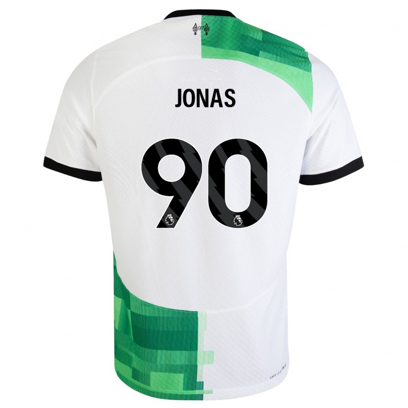 Kandiny Naisten Lee Jonas #90 Valkoinen Vihreä Vieraspaita 2023/24 Lyhythihainen Paita T-Paita