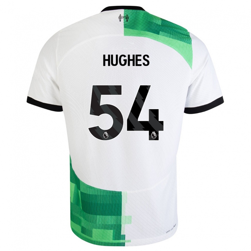 Kandiny Naisten Liam Hughes #54 Valkoinen Vihreä Vieraspaita 2023/24 Lyhythihainen Paita T-Paita