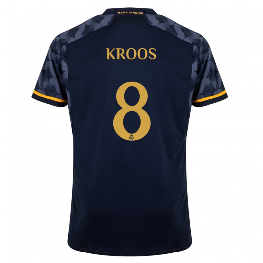 Kandiny Naisten Toni Kroos #8 Tummansininen Vieraspaita 2023/24 Lyhythihainen Paita T-Paita