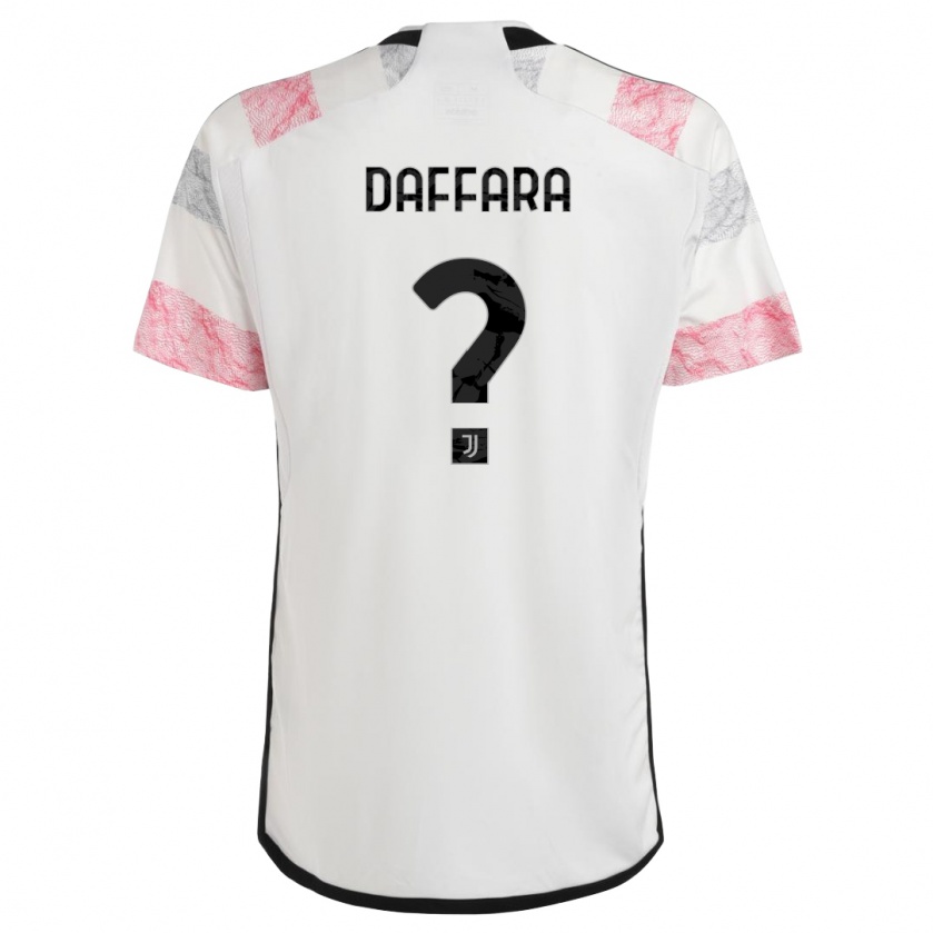 Kandiny Naisten Giovanni Daffara #0 Valkoinen Pinkki Vieraspaita 2023/24 Lyhythihainen Paita T-Paita