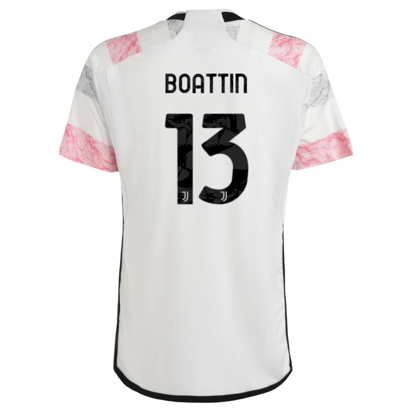 Kandiny Naisten Lisa Boattin #13 Valkoinen Pinkki Vieraspaita 2023/24 Lyhythihainen Paita T-Paita