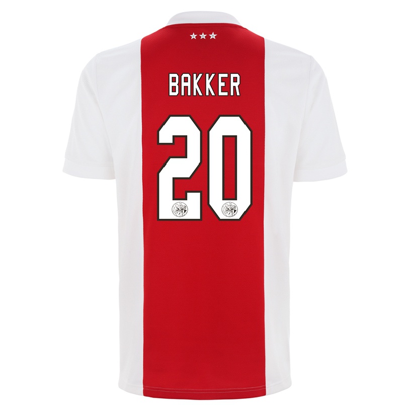 Lapset Jalkapallo Eshly Bakker #20 Punainen Valkoinen Kotipaita 2021/22 Lyhythihainen Paita T-paita