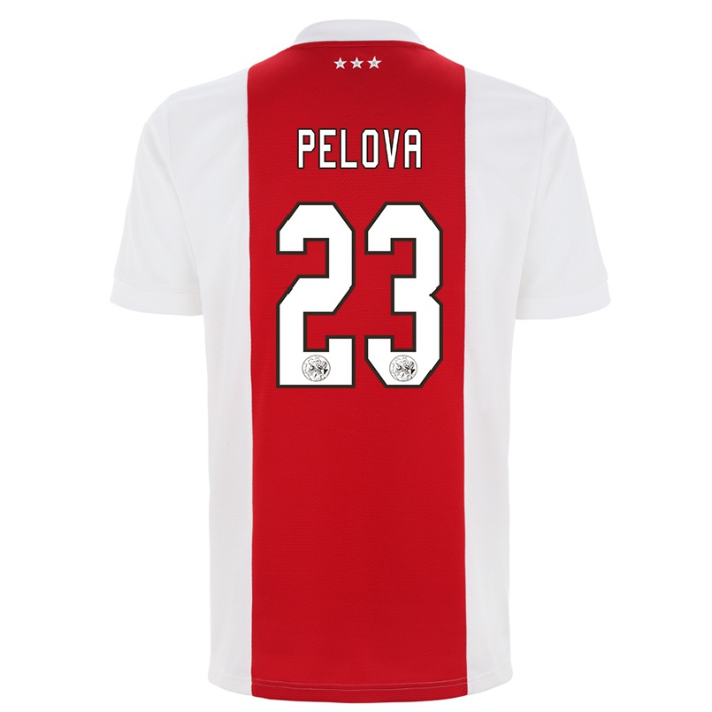 Lapset Jalkapallo Victoria Pelova #23 Punainen Valkoinen Kotipaita 2021/22 Lyhythihainen Paita T-paita