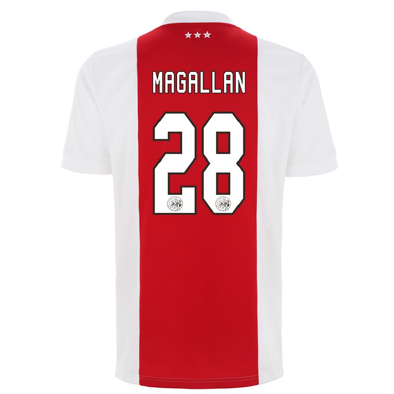 Lapset Jalkapallo Lisandro Magallan #28 Punainen Valkoinen Kotipaita 2021/22 Lyhythihainen Paita T-paita