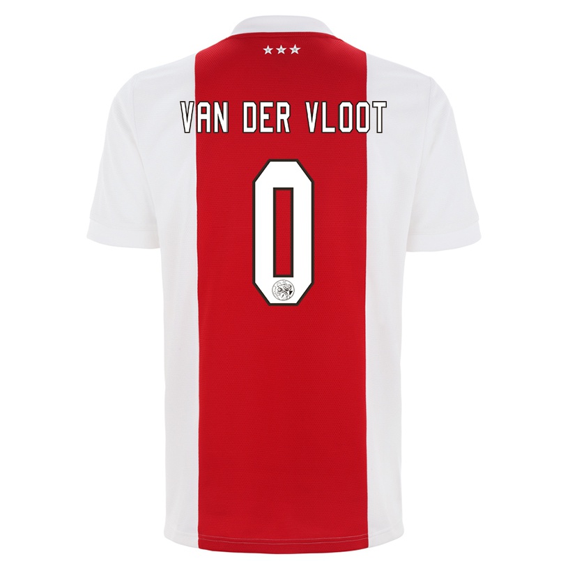 Lapset Jalkapallo Marinio Van Der Vloot #0 Punainen Valkoinen Kotipaita 2021/22 Lyhythihainen Paita T-paita