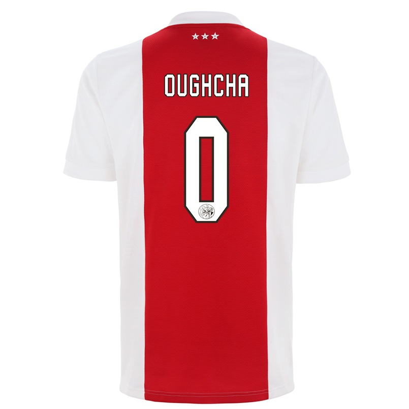 Lapset Jalkapallo Achraf Oughcha #0 Punainen Valkoinen Kotipaita 2021/22 Lyhythihainen Paita T-paita