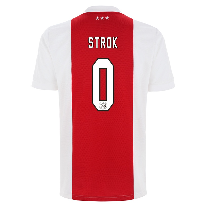 Lapset Jalkapallo Timothy Strok #0 Punainen Valkoinen Kotipaita 2021/22 Lyhythihainen Paita T-paita