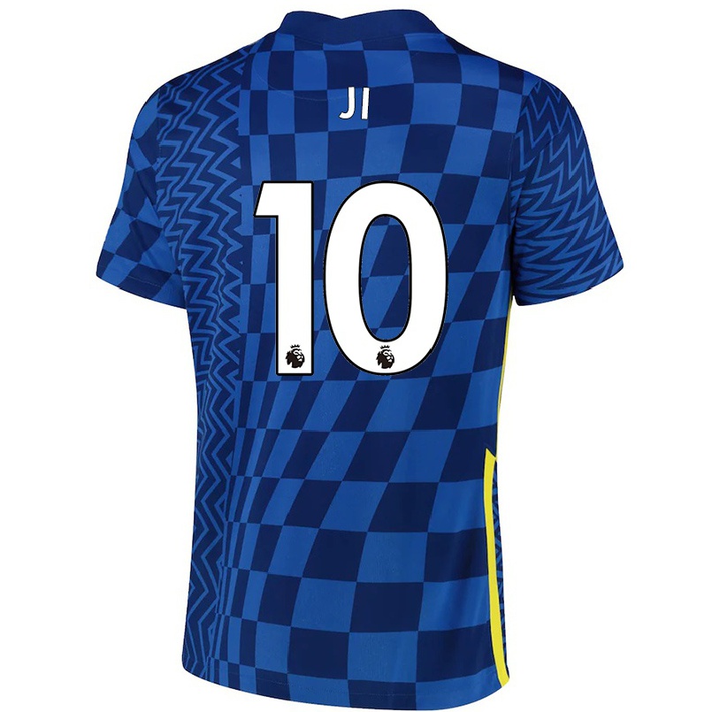 Lapset Jalkapallo Ji So-yun #10 Tummansininen Kotipaita 2021/22 Lyhythihainen Paita T-paita