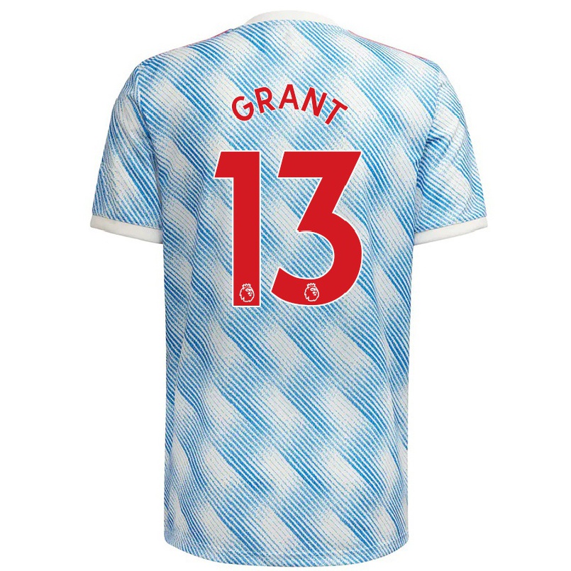 Lapset Jalkapallo Lee Grant #13 Sinivalkoinen Vieraspaita 2021/22 Lyhythihainen Paita T-paita