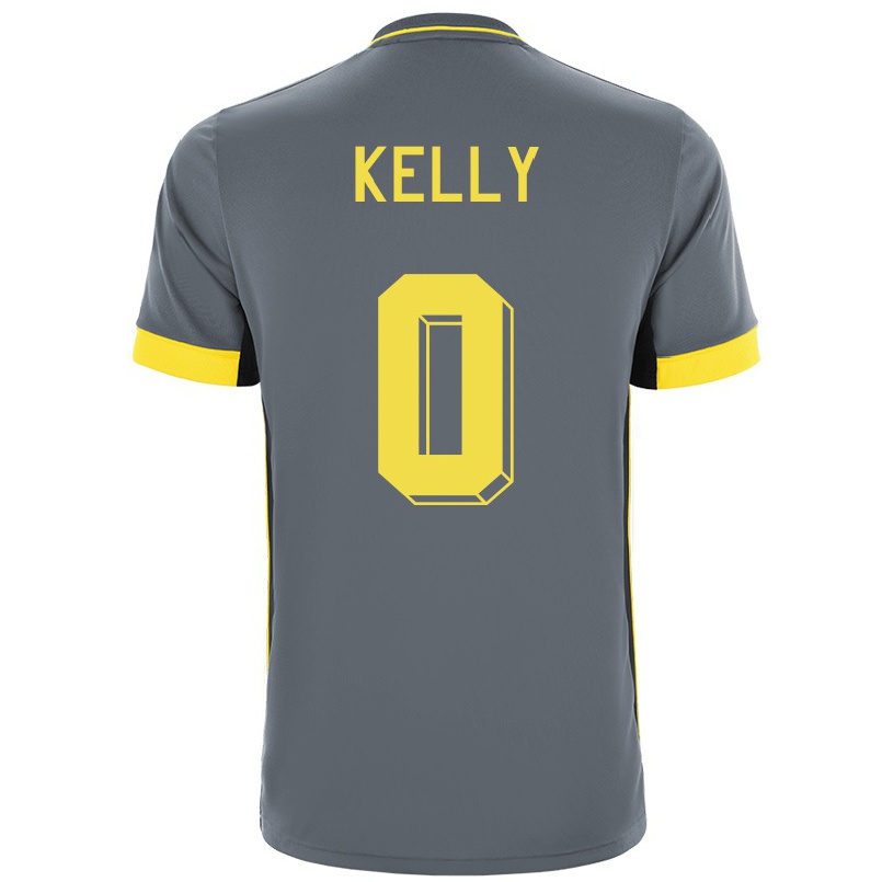 Lapset Jalkapallo Liam Kelly #0 Harmaa Musta Vieraspaita 2021/22 Lyhythihainen Paita T-paita