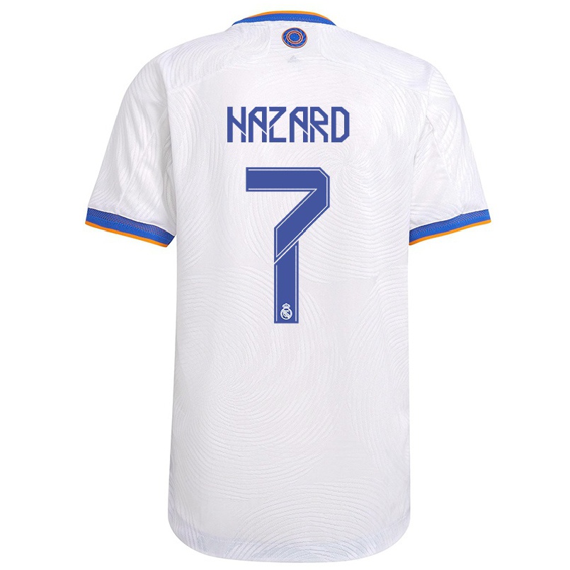 Lapset Jalkapallo Eden Hazard #7 Valkoinen Kotipaita 2021/22 Lyhythihainen Paita T-paita