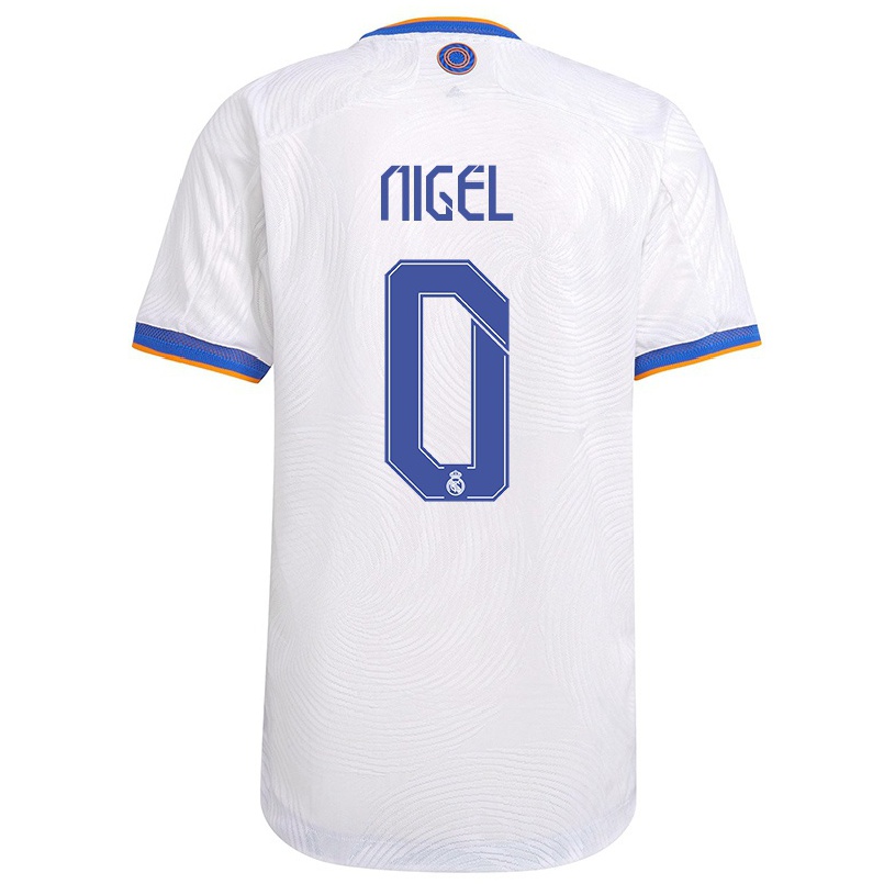 Lapset Jalkapallo Williams-goss Nigel #0 Valkoinen Kotipaita 2021/22 Lyhythihainen Paita T-paita