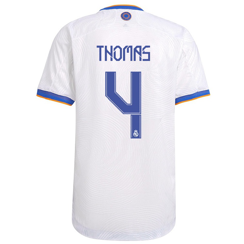 Lapset Jalkapallo Heurtel Thomas #4 Valkoinen Kotipaita 2021/22 Lyhythihainen Paita T-paita