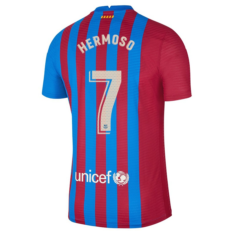 Lapset Jalkapallo Jennifer Hermoso #7 Kastanjanruskea Sininen Kotipaita 2021/22 Lyhythihainen Paita T-paita