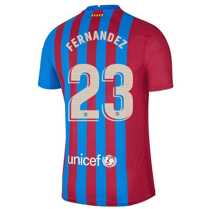 Lapset Jalkapallo Jana Fernandez #23 Kastanjanruskea Sininen Kotipaita 2021/22 Lyhythihainen Paita T-paita