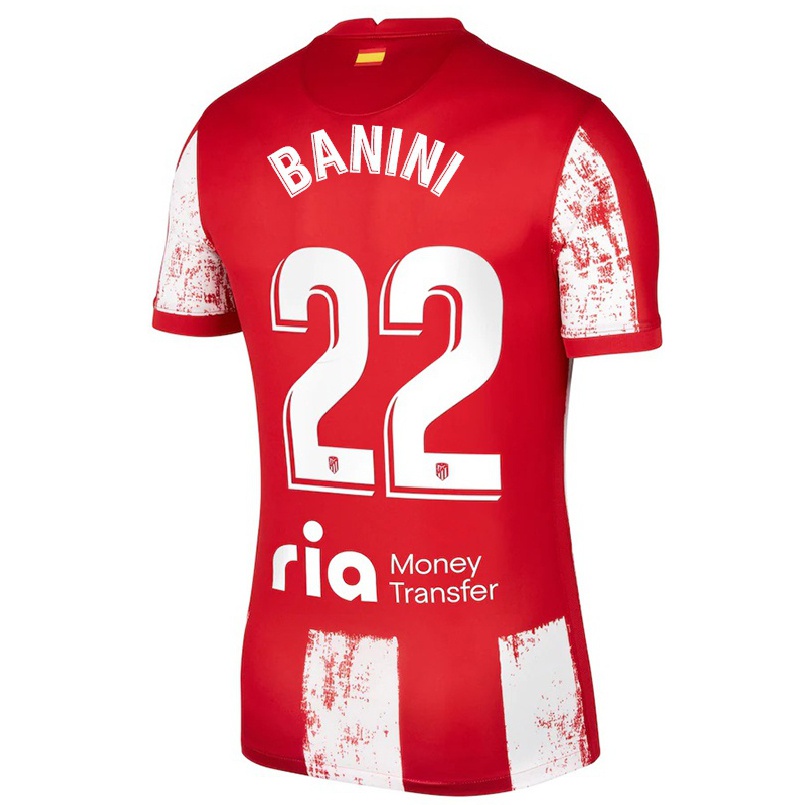 Lapset Jalkapallo Estefania Banini #22 Punainen Valkoinen Kotipaita 2021/22 Lyhythihainen Paita T-paita