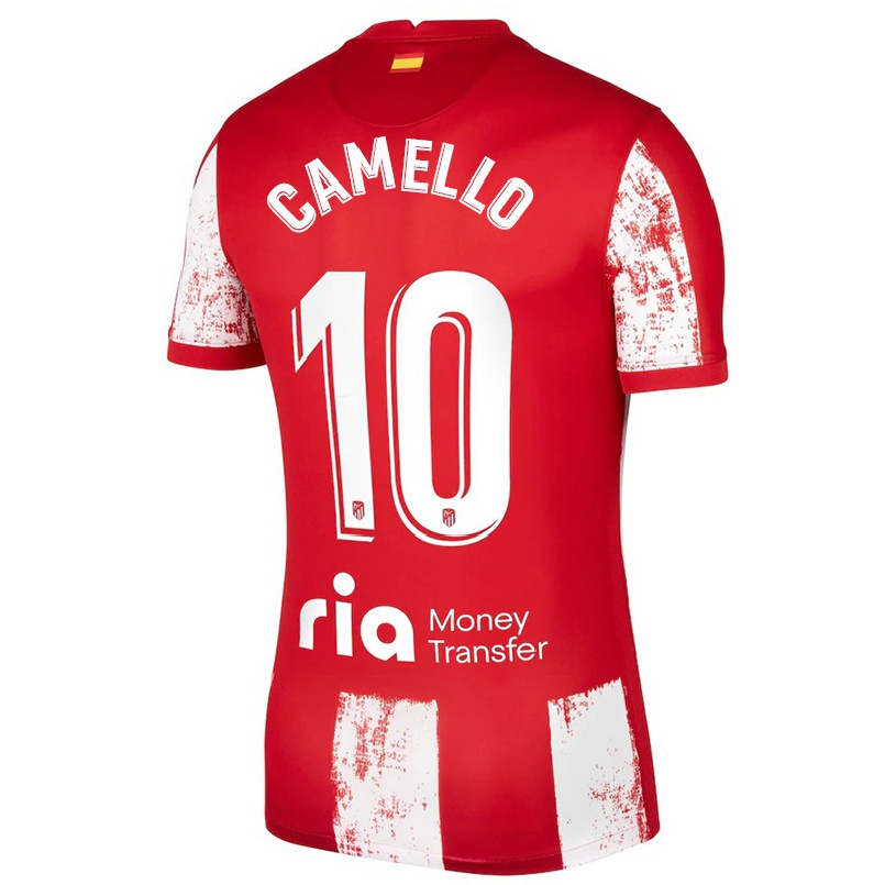 Lapset Jalkapallo Sergio Camello #10 Punainen Valkoinen Kotipaita 2021/22 Lyhythihainen Paita T-paita