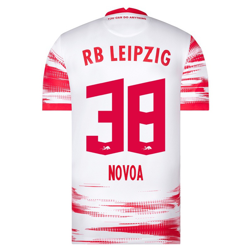 Lapset Jalkapallo Hugo Novoa #38 Punainen Valkoinen Kotipaita 2021/22 Lyhythihainen Paita T-paita