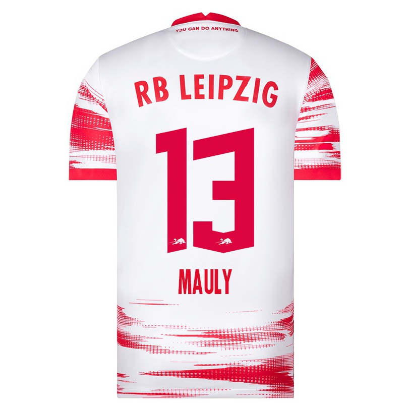 Lapset Jalkapallo Lea Mauly #13 Punainen Valkoinen Kotipaita 2021/22 Lyhythihainen Paita T-paita