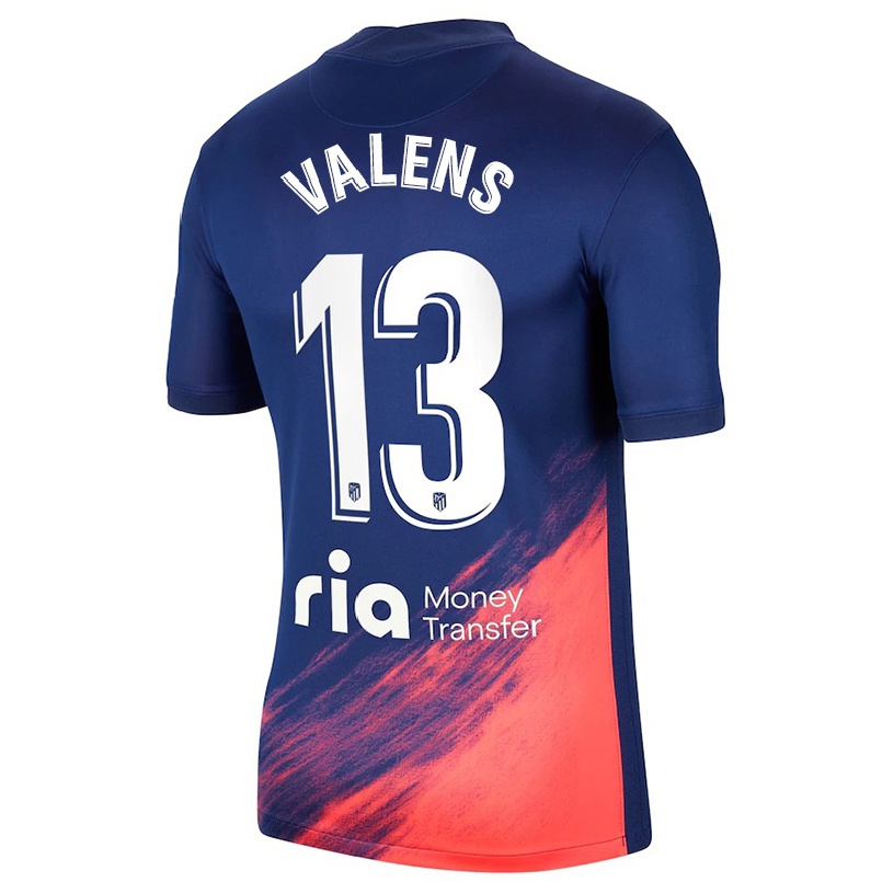 Lapset Jalkapallo Jaume Valens #13 Tummansininen Oranssi Vieraspaita 2021/22 Lyhythihainen Paita T-paita