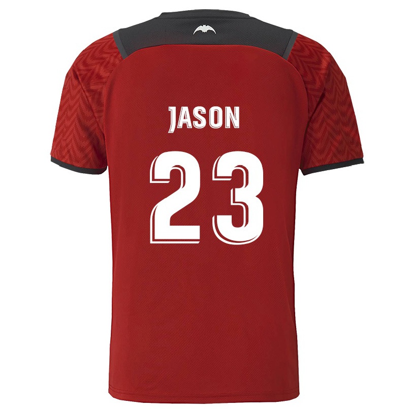 Lapset Jalkapallo Jason #23 Tummanpunainen Vieraspaita 2021/22 Lyhythihainen Paita T-paita