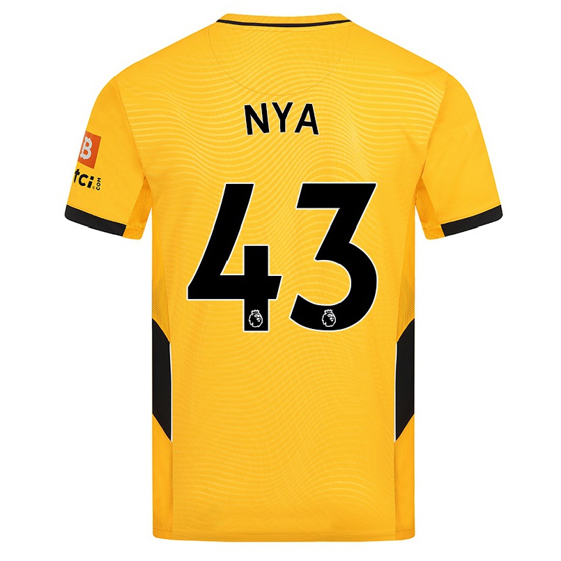 Lapset Jalkapallo Raphael Nya #43 Keltainen Kotipaita 2021/22 Lyhythihainen Paita T-paita