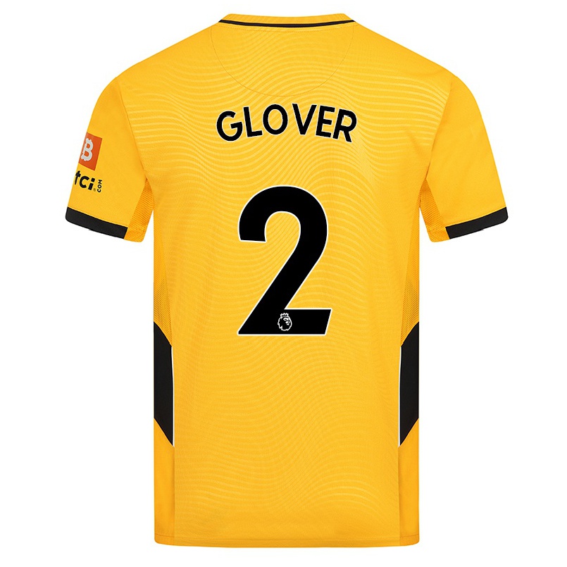 Lapset Jalkapallo Lyndsey Glover #2 Keltainen Kotipaita 2021/22 Lyhythihainen Paita T-paita