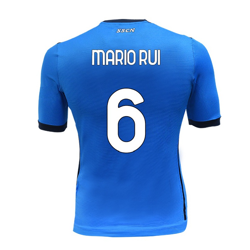 Lapset Jalkapallo Mario Rui #6 Sininen Kotipaita 2021/22 Lyhythihainen Paita T-paita