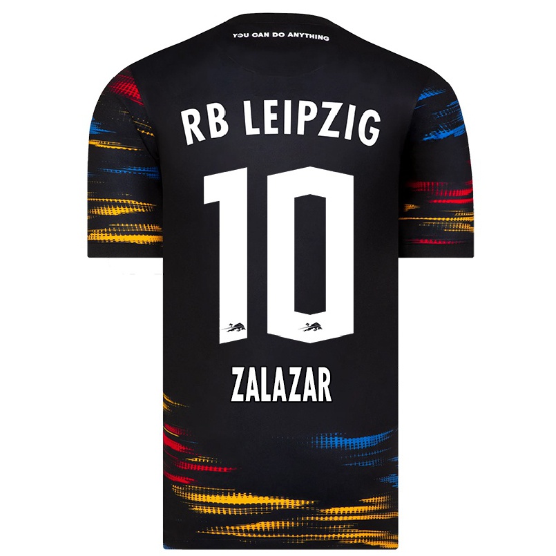 Lapset Jalkapallo Rodrigo Zalazar #10 Musta Keltainen Vieraspaita 2021/22 Lyhythihainen Paita T-paita