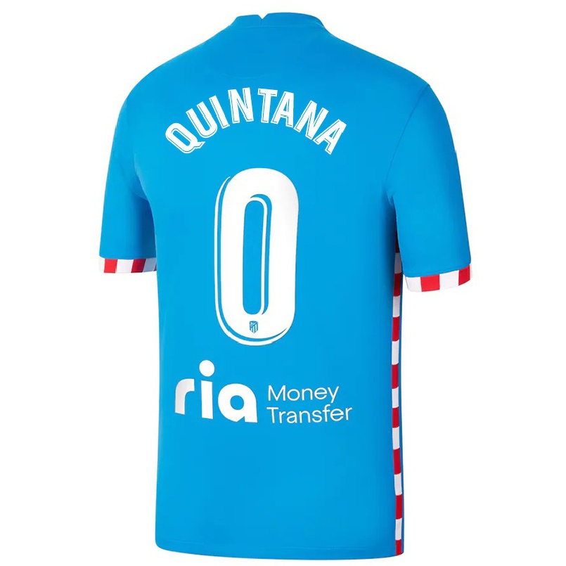 Lapset Jalkapallo Nacho Quintana #0 Sininen 3. Paita 2021/22 Lyhythihainen Paita T-paita